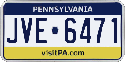 PA license plate JVE6471