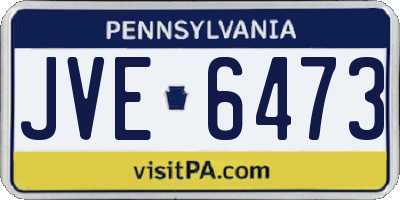 PA license plate JVE6473