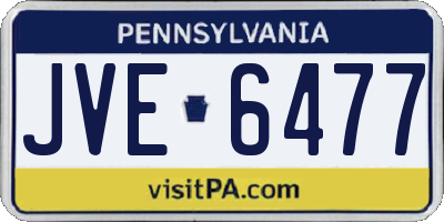PA license plate JVE6477