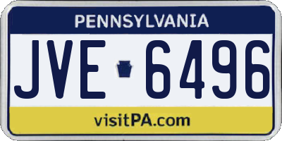 PA license plate JVE6496