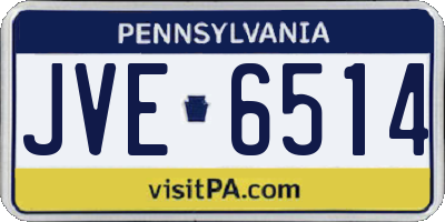 PA license plate JVE6514
