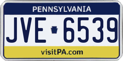 PA license plate JVE6539