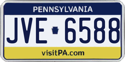 PA license plate JVE6588
