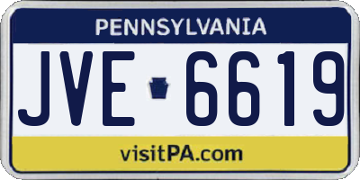PA license plate JVE6619
