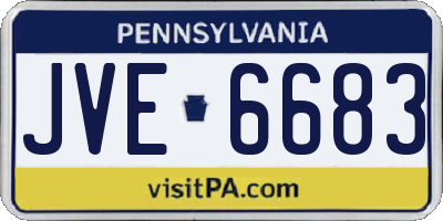 PA license plate JVE6683