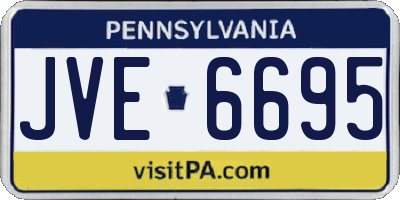 PA license plate JVE6695