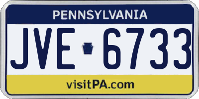 PA license plate JVE6733