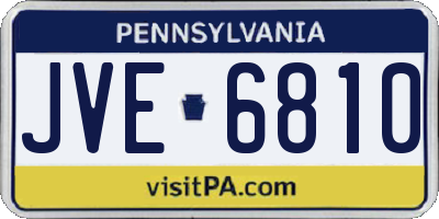 PA license plate JVE6810