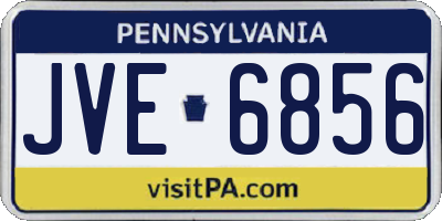 PA license plate JVE6856