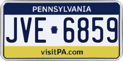 PA license plate JVE6859