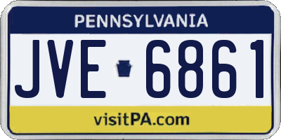 PA license plate JVE6861