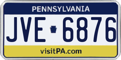 PA license plate JVE6876