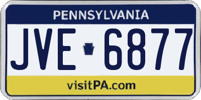 PA license plate JVE6877
