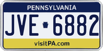 PA license plate JVE6882