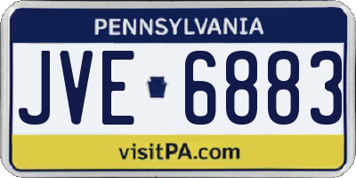 PA license plate JVE6883