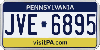 PA license plate JVE6895