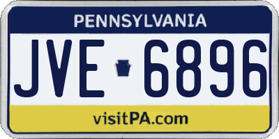 PA license plate JVE6896