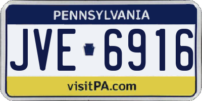 PA license plate JVE6916