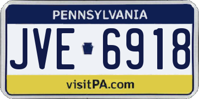 PA license plate JVE6918
