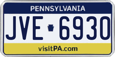 PA license plate JVE6930