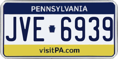 PA license plate JVE6939