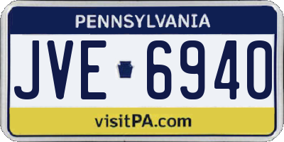 PA license plate JVE6940
