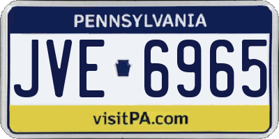 PA license plate JVE6965