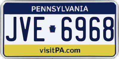 PA license plate JVE6968