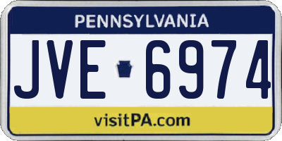 PA license plate JVE6974