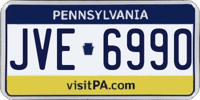 PA license plate JVE6990