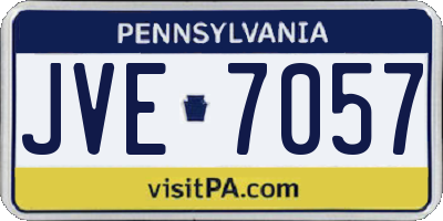 PA license plate JVE7057