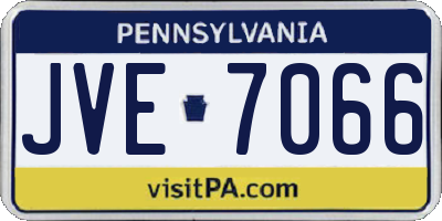 PA license plate JVE7066