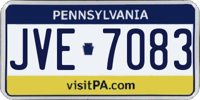 PA license plate JVE7083