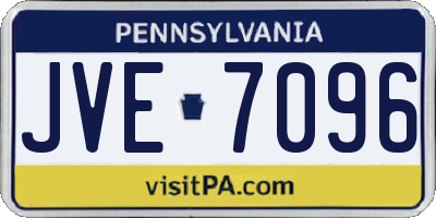 PA license plate JVE7096