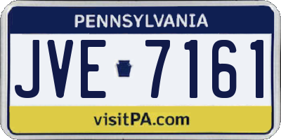 PA license plate JVE7161