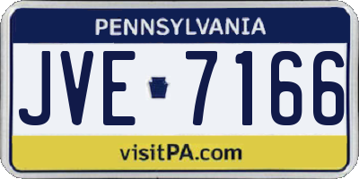 PA license plate JVE7166