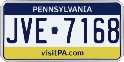 PA license plate JVE7168