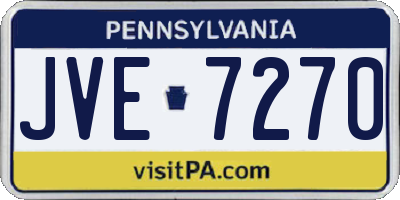 PA license plate JVE7270