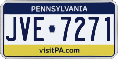 PA license plate JVE7271
