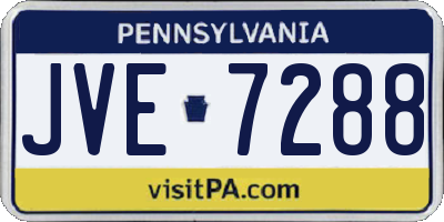 PA license plate JVE7288