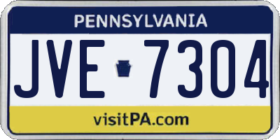 PA license plate JVE7304