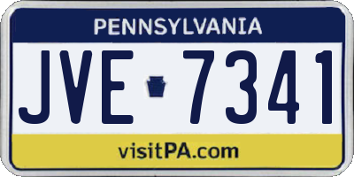 PA license plate JVE7341