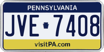 PA license plate JVE7408