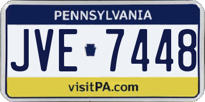 PA license plate JVE7448