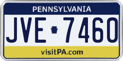 PA license plate JVE7460