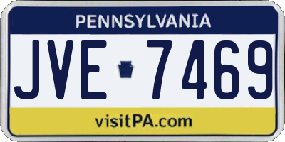 PA license plate JVE7469