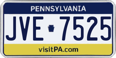 PA license plate JVE7525