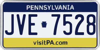 PA license plate JVE7528