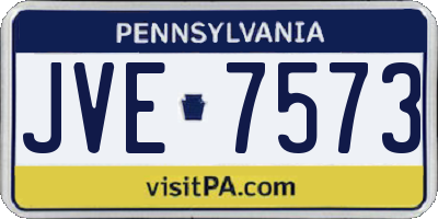 PA license plate JVE7573