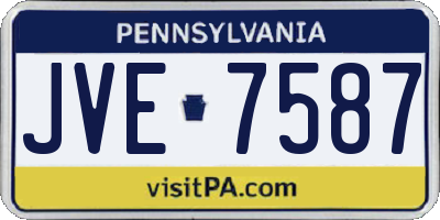 PA license plate JVE7587